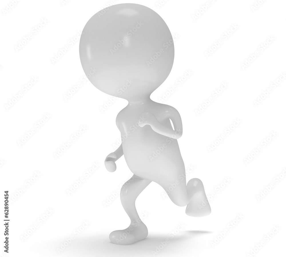 3d white running man 3d white running man