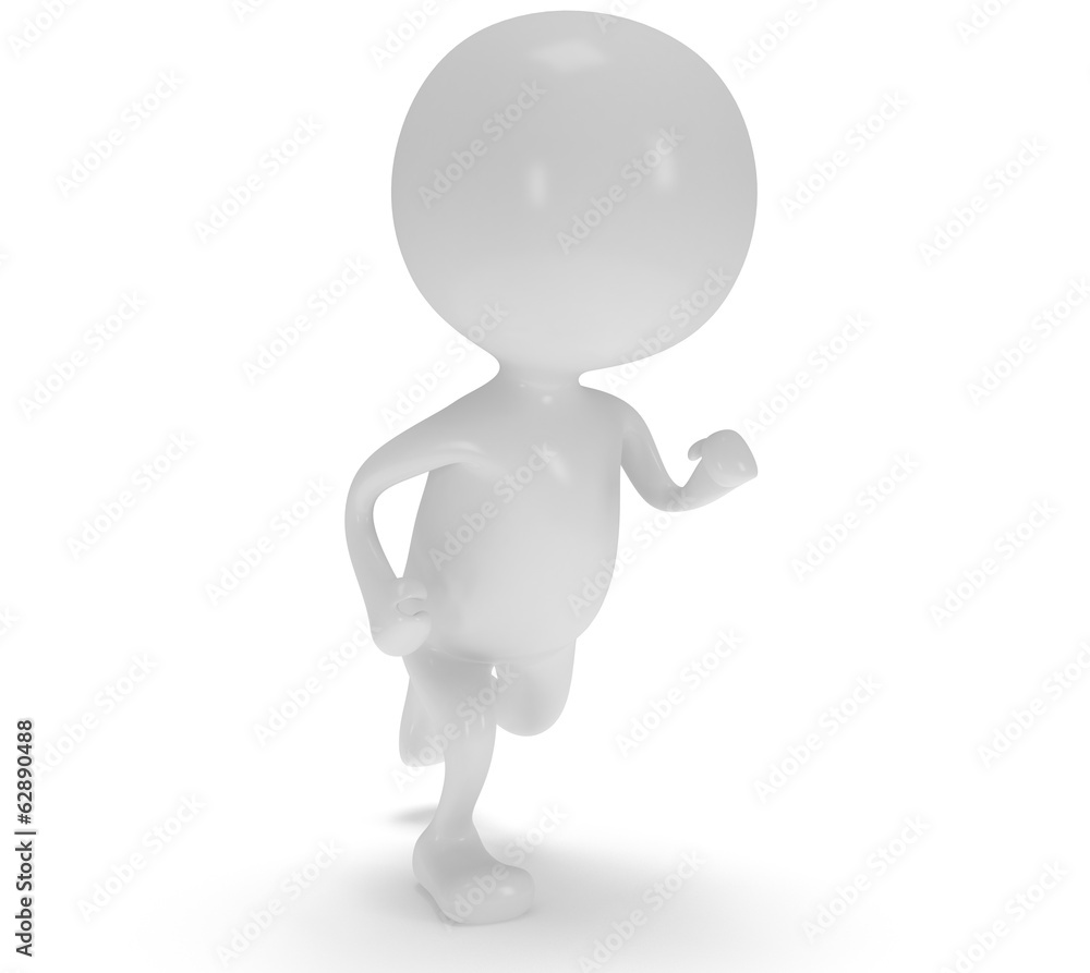 3d white running man 3d white running man