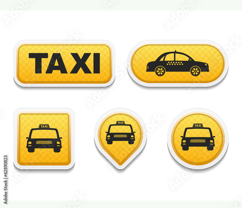 Taxi Icons and Buttons
