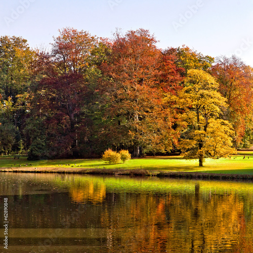 Park in Autumn. The bright colors of autumn in the park by the l © ARTENS