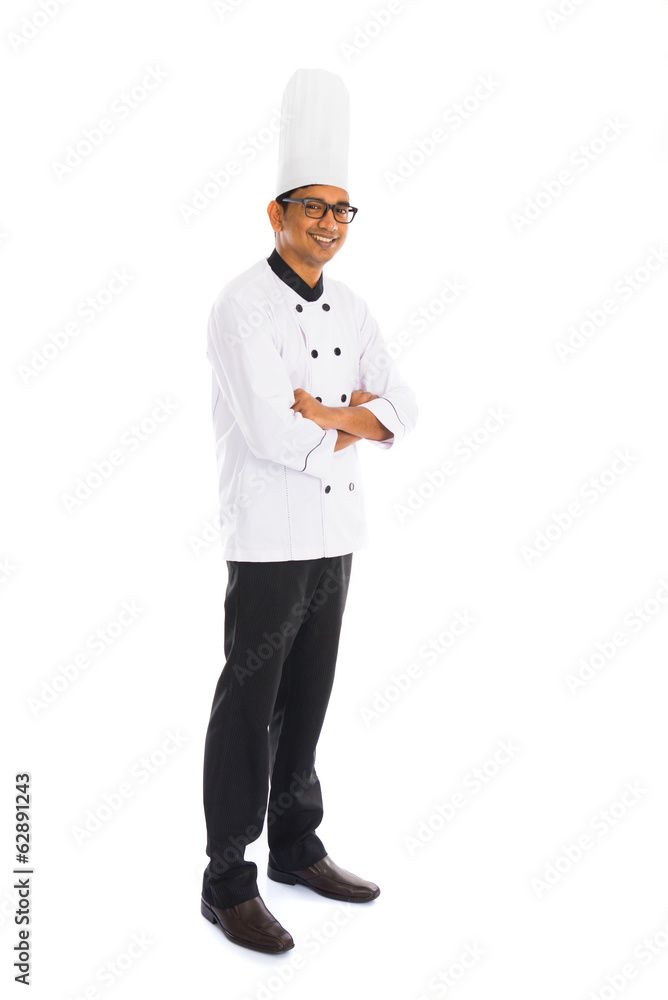 indian male chef isolated on white background indian male chef isolated on white background