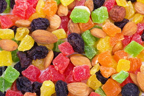 Fruit candy multi-colored all sorts background
