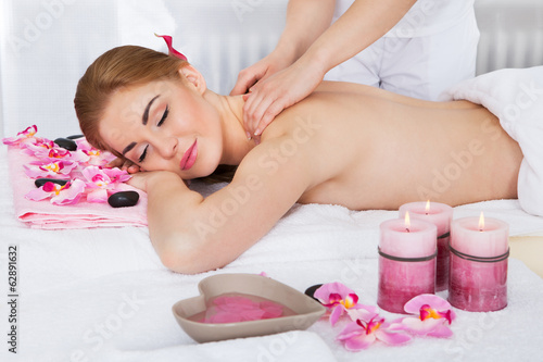 Woman Getting Massage Treatment