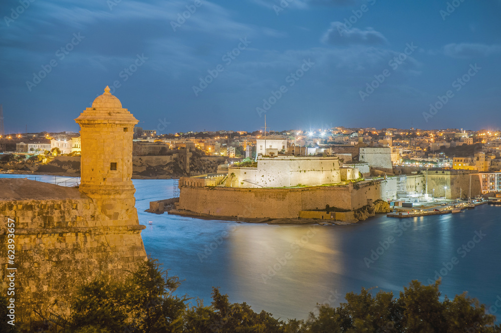 Fort Lascaris Bastion in Valletta, Malta
