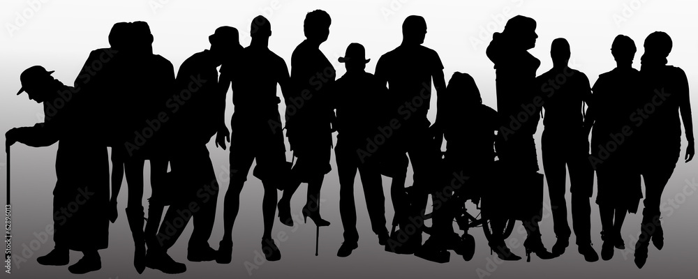 Vector people silhouette. Vector people silhouette.