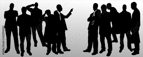 Vector silhouette of businessman.