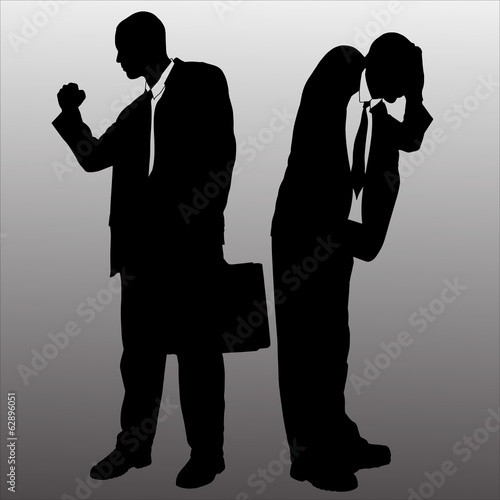 Vector silhouette of businessman.