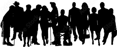 Vector people silhouette.
