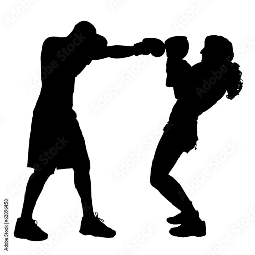 Vector silhouette of a people.