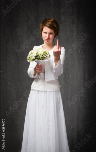 Fotografie rude wedding wife gesture