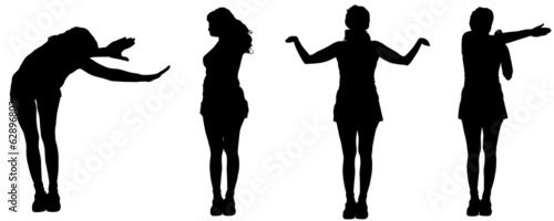 Vector silhouette of a woman.