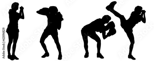 Vector silhouette of a people.
