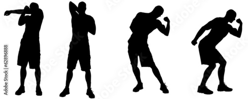 Vector silhouette of a people.