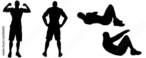 Vector silhouette of a people.