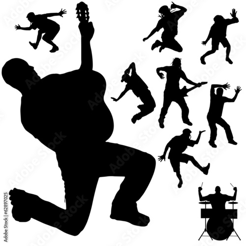 Vector silhouette of the band.