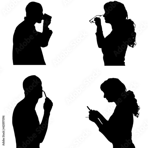 Vector silhouette of people.