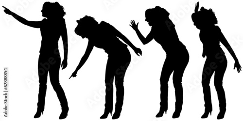 Vector silhouette of a woman.