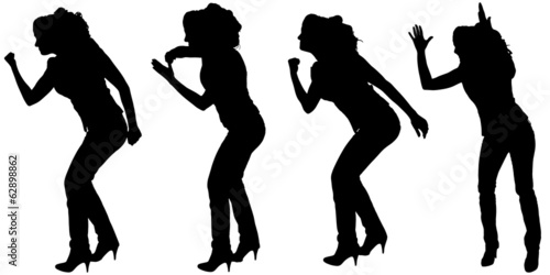 Vector silhouette of a woman.