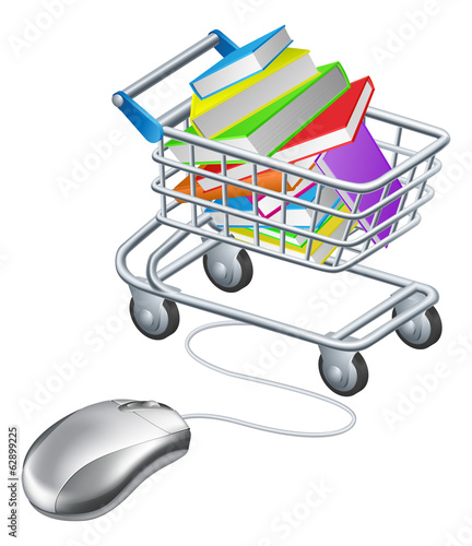 Books mouse internet trolley