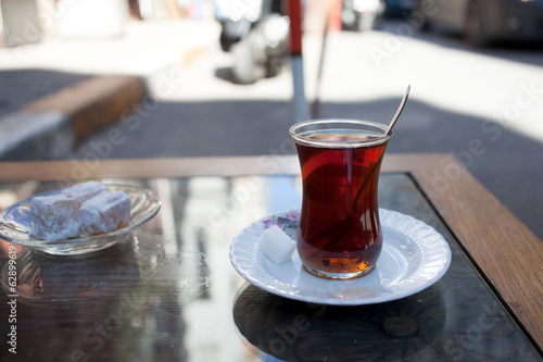 turkish tea on table