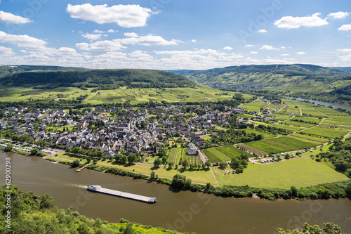 Aerial view of Moselle River in Germany near Punderich photo