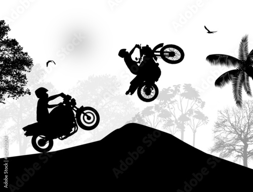 Sport motorbike riders