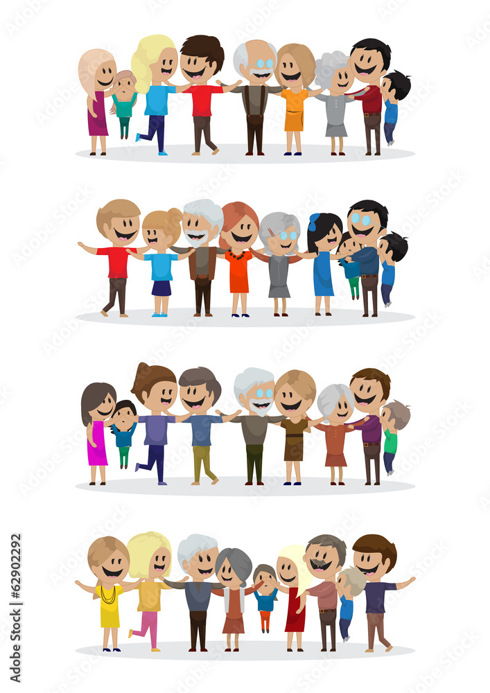 Happy Peoples - Isolated On White Background