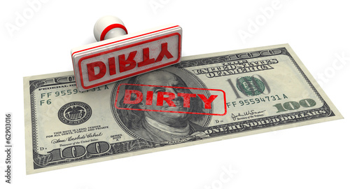 Dirty money. American dollars