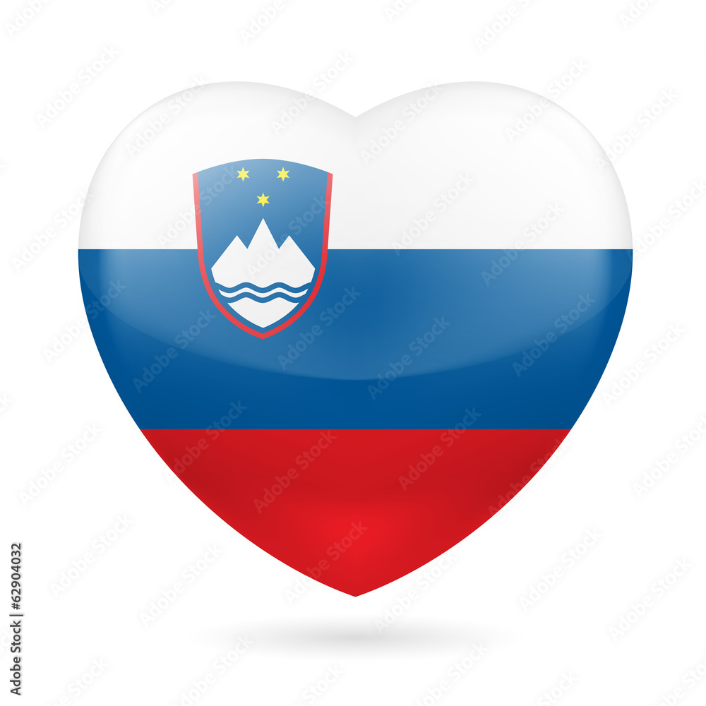 Obraz premium Heart icon of Slovenia
