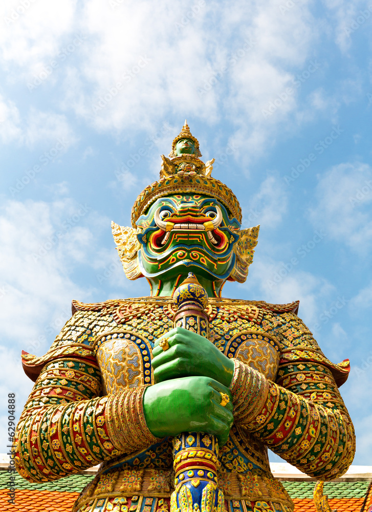 Guard statue in Wat Po Temple, Thailand Guard statue in Wat Po Temple, Thailand