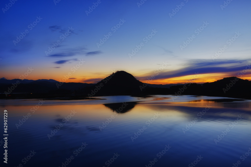 Montehano sunset.Santoña wetland.Spain.
