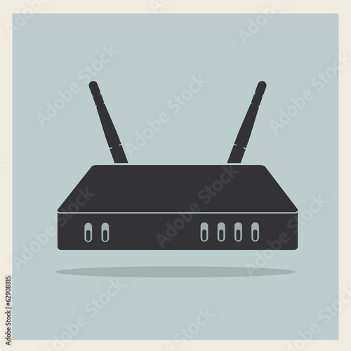 Wi-Fi Router on Retro Background Vector