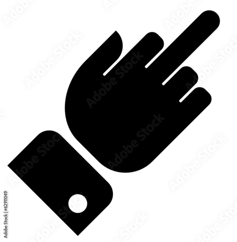 Hand showing middle finger gesture