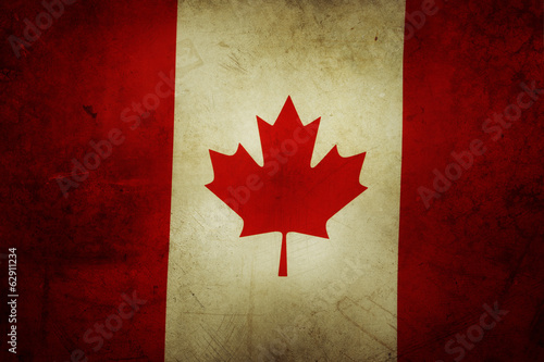 Grunge effect Canadian flag #62911234