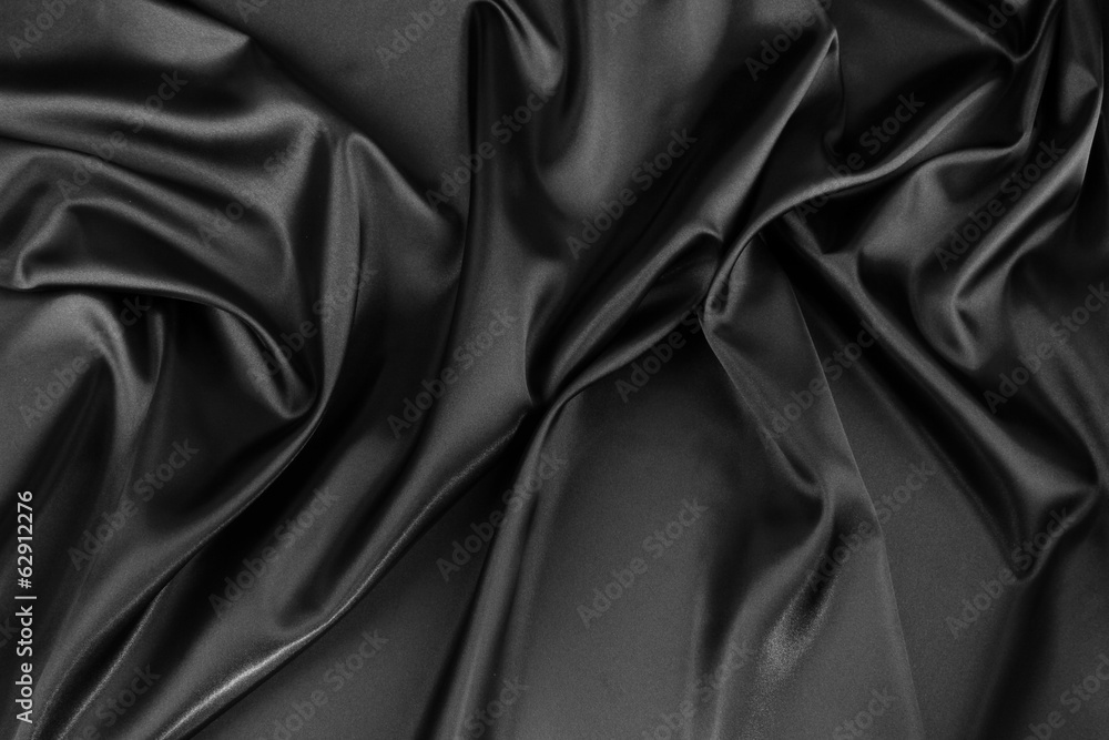 Black silk fabric texture background Black silk fabric texture background