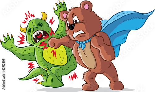 Punching bear, part of a series.