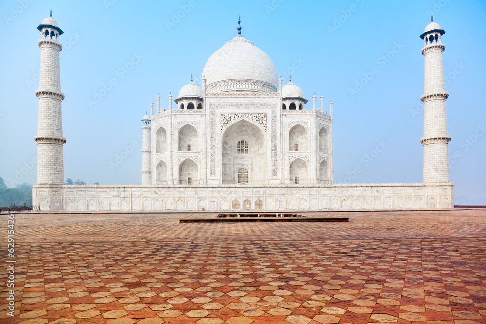 Taj Mahal in India, front view