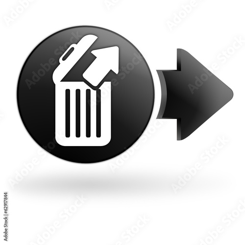 retirer de la corbeille sur bouton noir