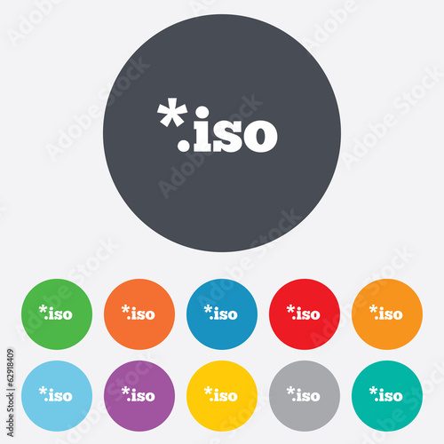 File ISO icon. Download virtual drive file.