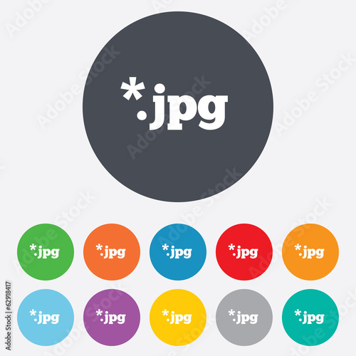 File JPG sign icon. Download image file.