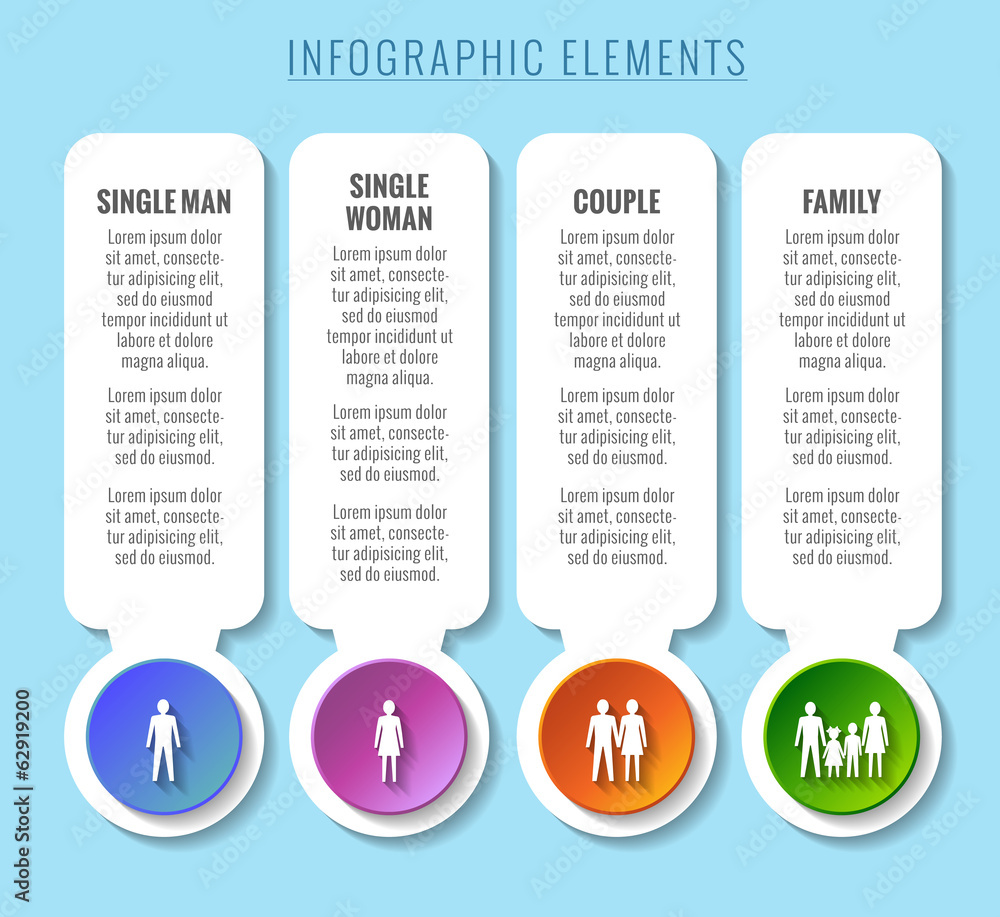 Infographic elements. Relationship and family concepts. Infographic elements. Relationship and family concepts.
