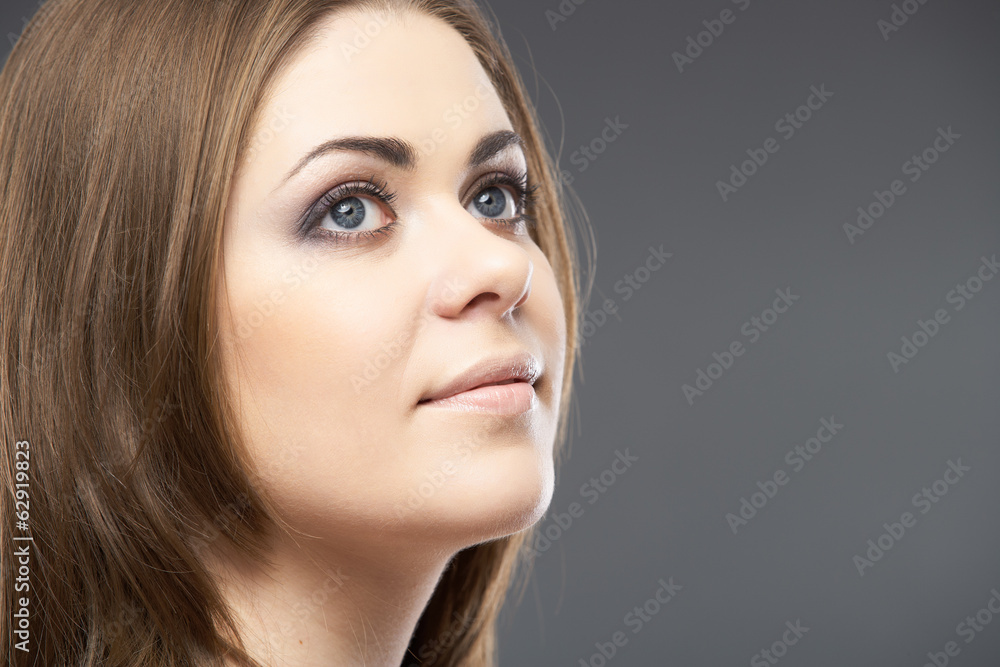 Naklejka premium isolated female portrait