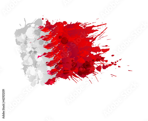 Flag of Bahrain made of colorful splashes