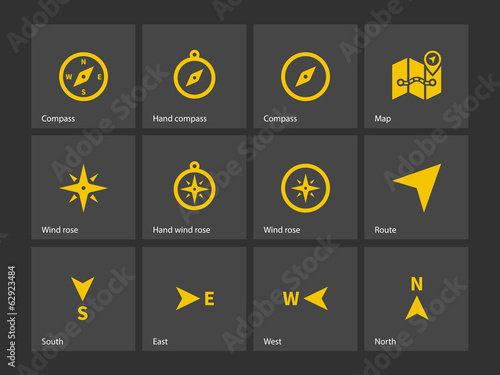 Compass icons.
