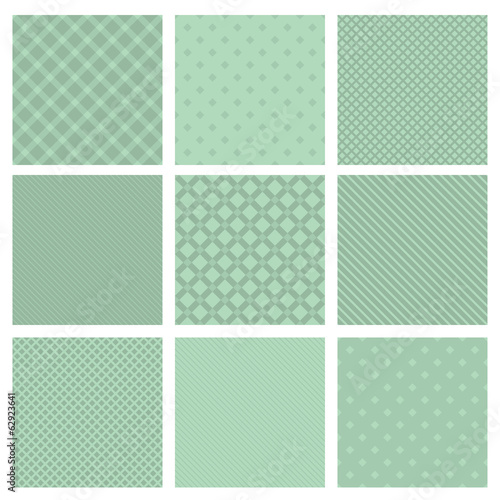 Set of simple geometric seamless patterns