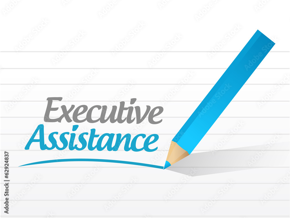 executive assistance sign message illustration executive assistance sign message illustration