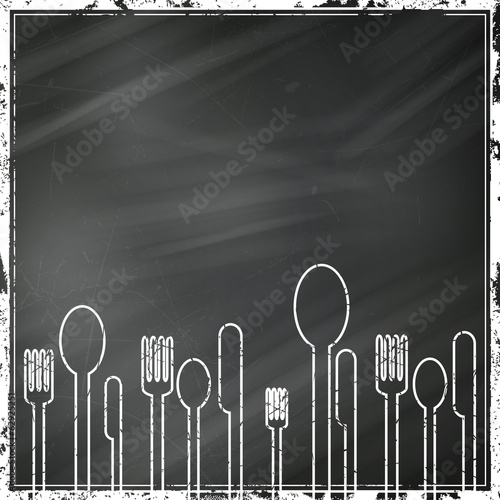 Vector Illustration of an Background with Abstract Cutlery