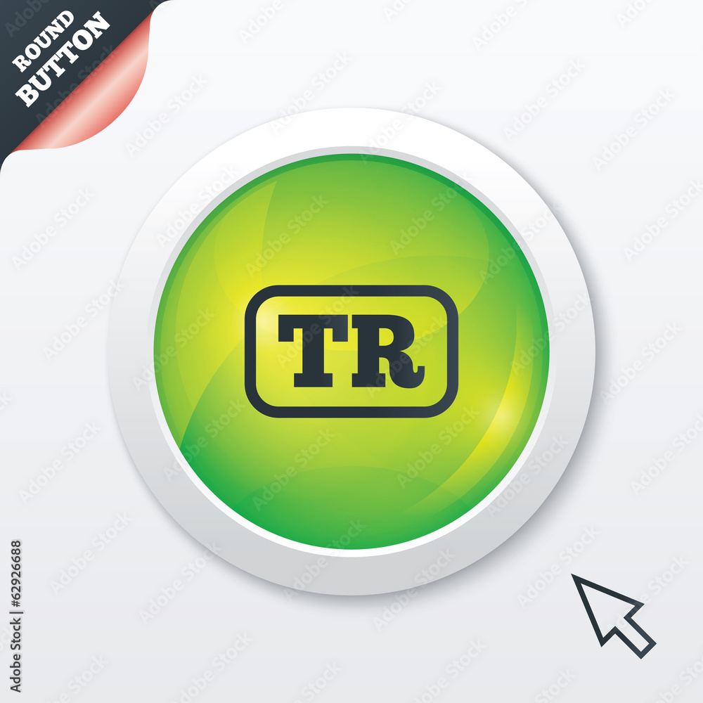 Turkish language sign icon. TR translation Turkish language sign icon. TR translation