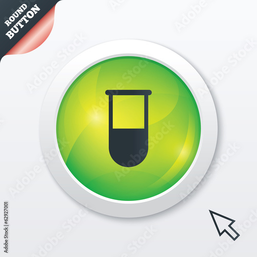 Medical test tube sign icon. Lab equipment.