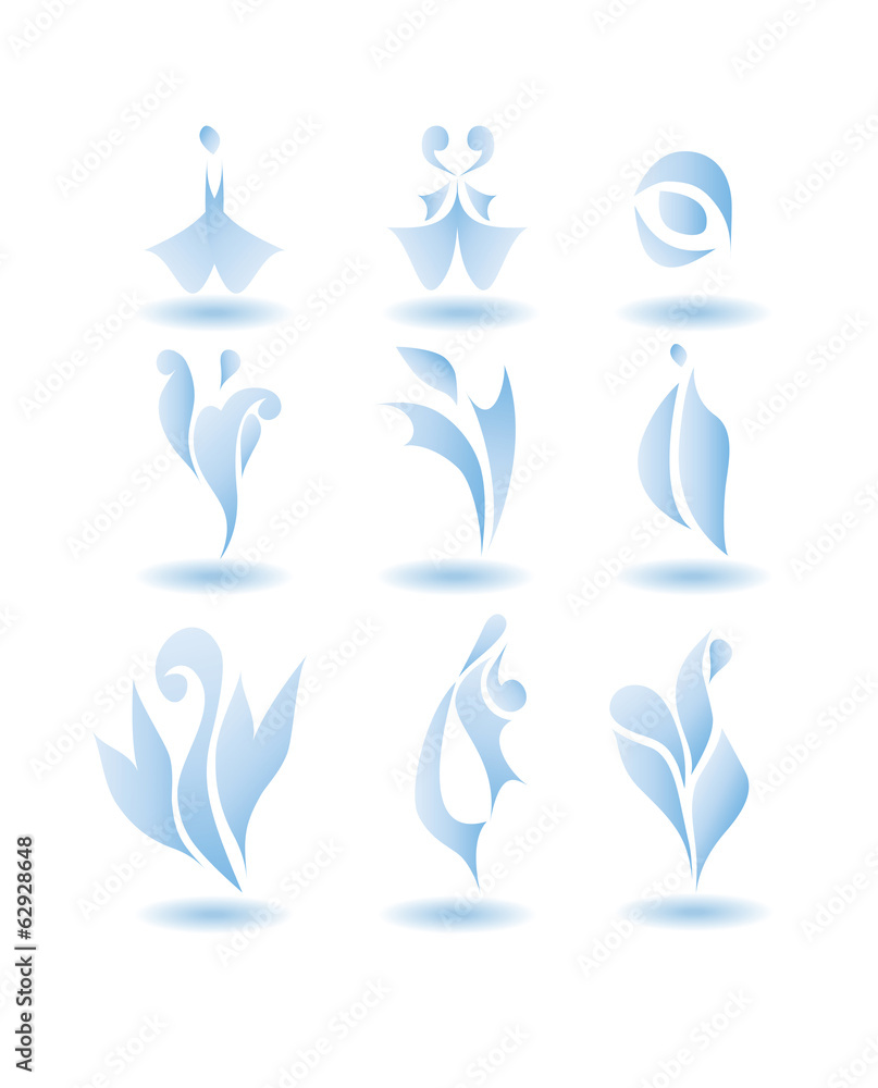 Obraz premium Set of abstract design element vector